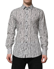 Dolce & Gabbana White Floral Print Casual Long Sleeves Shirt - IT40 | M - Shirts