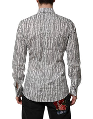 Dolce & Gabbana White Floral Print Casual Long Sleeves Shirt - IT40 | M - Shirts