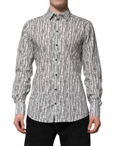 Dolce & Gabbana White Floral Print Casual Long Sleeves Shirt - IT40 | M - Shirts