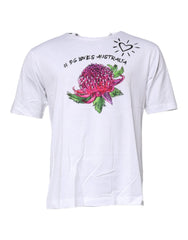 Dolce & Gabbana White Floral Print Cotton Crew Neck T-shirt - IT48 | M - T-Shirts