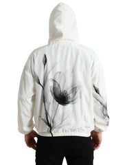 Dolce & Gabbana White Floral Print Hooded Pullover Sweater - IT48 | M - Hoodies