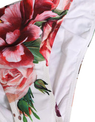 Dolce & Gabbana White Floral Print Swimsuit Bikini Bottom Swimwear - IT3 | M