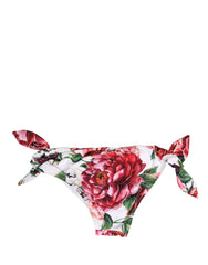 Dolce & Gabbana White Floral Print Swimsuit Bikini Bottom Swimwear - IT3 | M