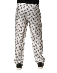 Dolce & Gabbana White Floral Silk Casual Lounge Pants - IT3 | XS - Joggers