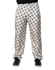 Dolce & Gabbana White Floral Silk Casual Lounge Pants - IT3 | XS - Joggers