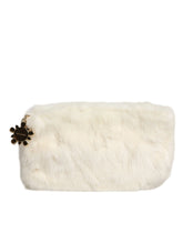 Dolce & Gabbana White Fur Handbag Clutch Purse Pouch Bag - Clutch Bags