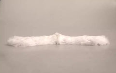 Dolce & Gabbana White Fur Shoulder Collar Wrap Shawl Scarf