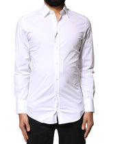 Dolce & Gabbana White GOLD Cotton Long Sleeves Dress Shirt - IT37 | XS - Shirts