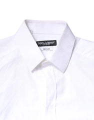 Dolce & Gabbana White GOLD Cotton Long Sleeves Dress Shirt - IT37 | XS - Shirts