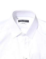 Dolce & Gabbana White GOLD Cotton Long Sleeves Dress Shirt - IT37 | XS - Shirts