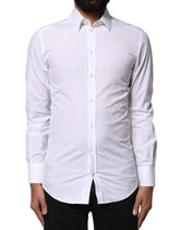 Dolce & Gabbana White GOLD Cotton Long Sleeves Dress Shirt - IT37 | XS - Shirts