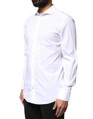 Dolce & Gabbana White GOLD Cotton Long Sleeves Dress Shirt - IT39 | S - Shirts