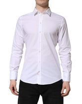 Dolce & Gabbana White GOLD Long Sleeve Dress Formal Shirt - IT40 | M - Shirts