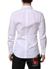Dolce & Gabbana White GOLD Long Sleeve Dress Formal Shirt - IT40 | M - Shirts