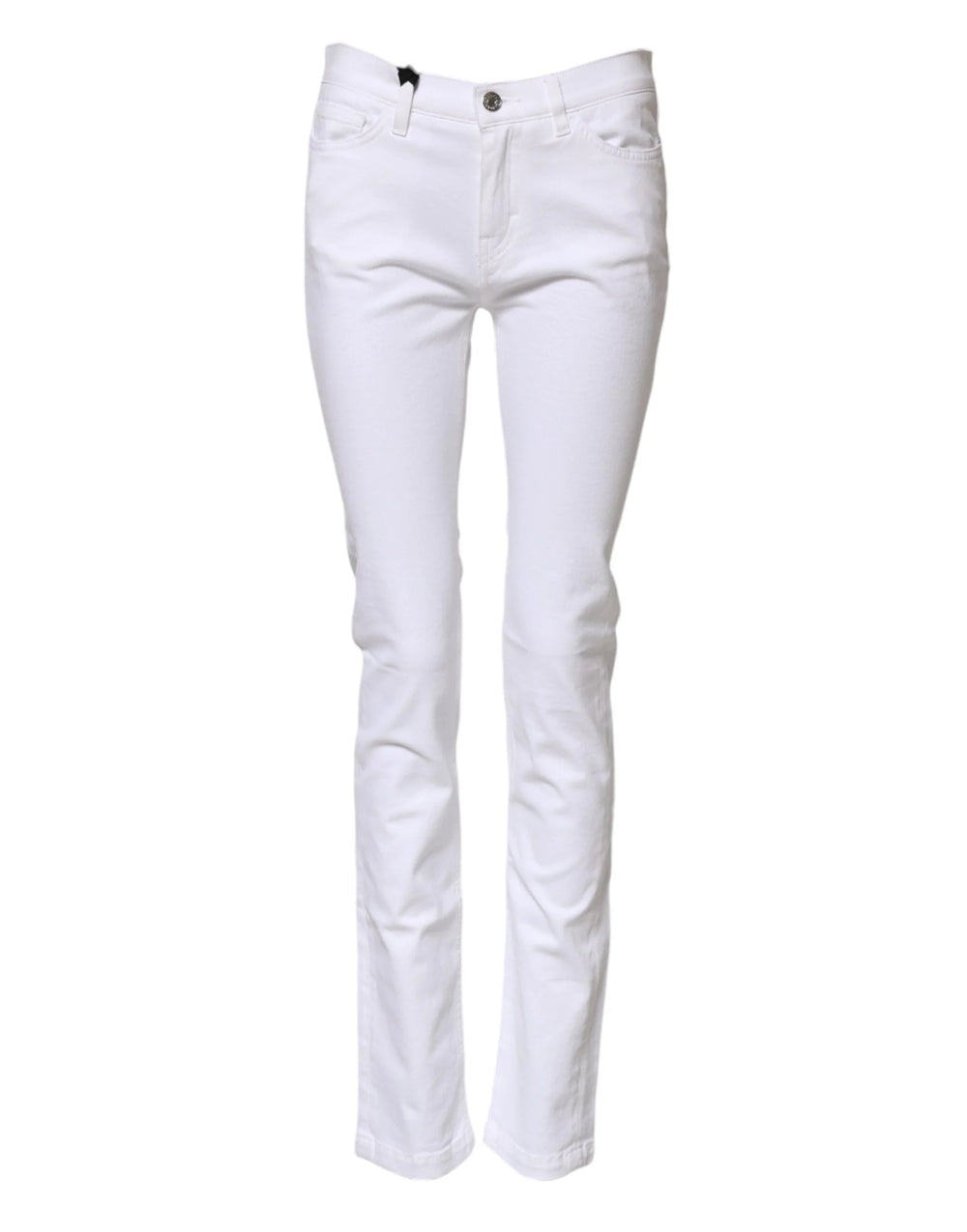 Dolce & Gabbana White GRACE Mid Waisted Skinny Denim Jeans - IT40|S - Jeans