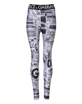 Dolce & Gabbana White Graphic HighWaist Skinny Leggings Pants - IT38 | XS - Leggings