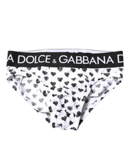 Dolce & Gabbana White Heart Printed Regular Brief Underwear - IT4 | S - Briefs