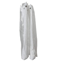 Dolce & Gabbana White Heels Stiletto Knee High Boots Shoes - Boots