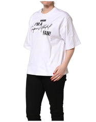 Dolce & Gabbana White I’m A Super Model Fan Print Jersey T-shirt - IT46|XL