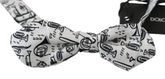 Dolce & Gabbana White Instruments Adjustable Neck Papillon Men Bow Tie - Neckties