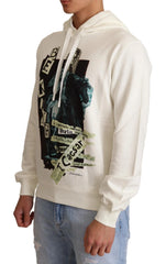 Dolce & Gabbana White King Ceasar Cotton Hooded Sweater - IT50 | L - Hoodies