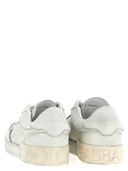 Dolce & Gabbana White Lamb Leather Low Top Sneakers