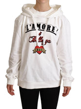 Dolce & Gabbana White L’Amore Hooded Pullover Sweater - IT40|S