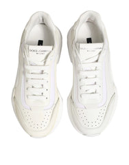 Dolce & Gabbana White Leather Daymaster Low Top Sneakers Shoes - EU40/US9.5