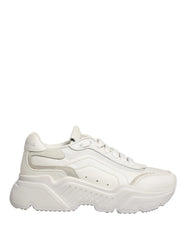 Dolce & Gabbana White Leather Daymaster Low Top Sneakers Shoes - EU35 / US4.5