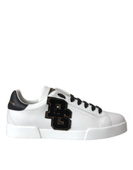 Dolce & Gabbana White Leather DG Logo Casual Low Top Sneakers Shoes - EU39.5/US6.5