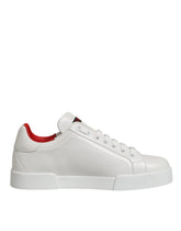 Dolce & Gabbana White Leather Lace Up Low Top Sneakers Shoes - EU39/US6 - Sneakers
