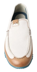 Dolce & Gabbana White Leather Loafers Moccasins Shoes - Flats