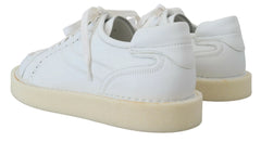 Dolce & Gabbana White Leather Low Top Oxford Sneakers Casual Shoes - EU40/US7 - Sneakers