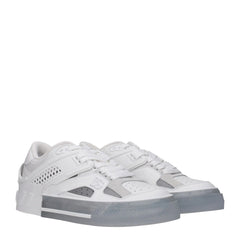 Dolce & Gabbana White Leather Low Top Sneakers