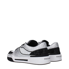 Dolce & Gabbana White Leather Low Tops - EU38/US8