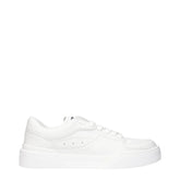 Dolce & Gabbana White Leather Low Tops - EU45/US12
