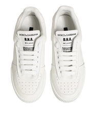 Dolce & Gabbana White Leather MIAMI Low Top Sneakers Shoes - EU37/US6.5