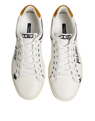 Dolce & Gabbana White Leather MILANO Low Top Sneakers Shoes - Sneakers