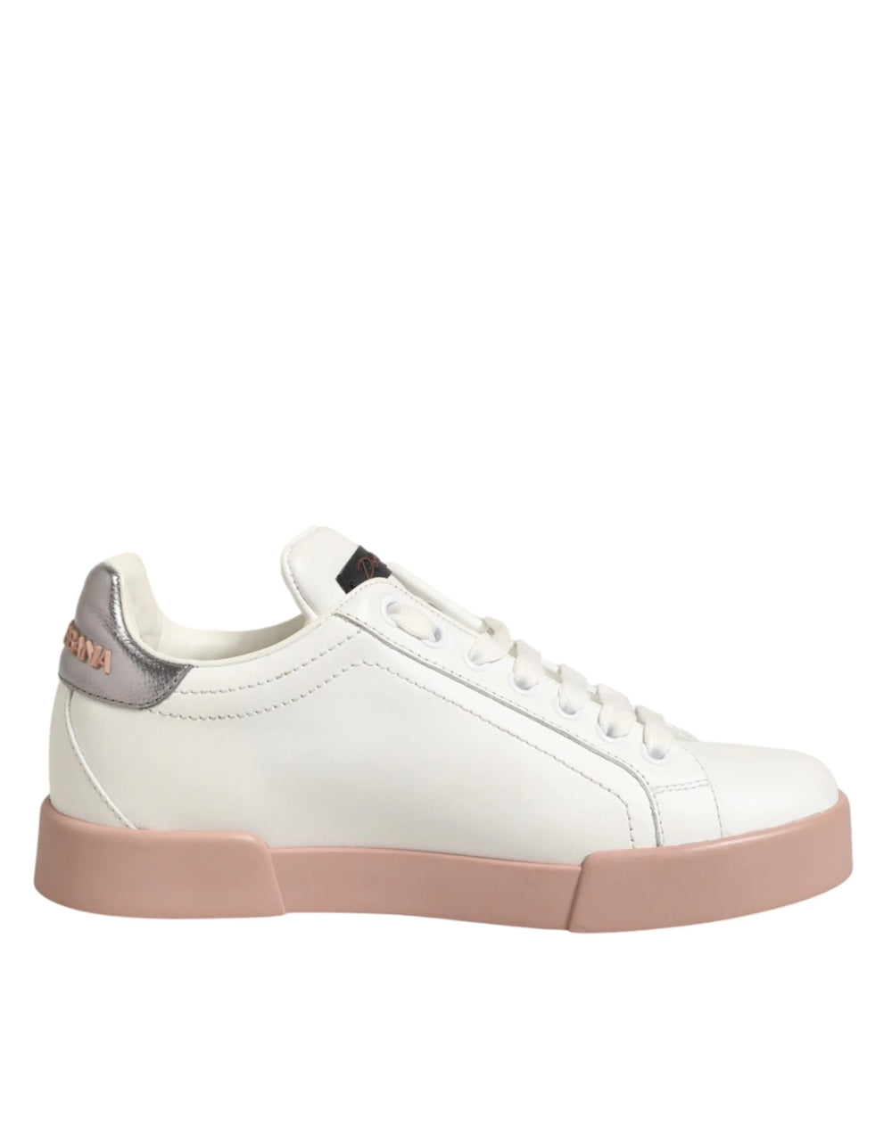 Dolce & Gabbana White Leather Sacred Heart Sneakers Shoes - EU35.5/US5