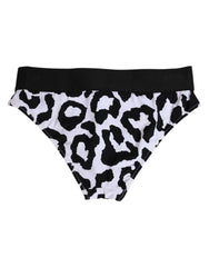 Dolce & Gabbana White Leopard Nylon High Waist Panty Underwear - IT2 | S - Briefs