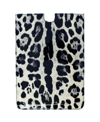 Dolce & Gabbana White Leopard Pattern Leather eBook Cover Tablet Case - Handheld Device Accessories