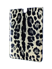 Dolce & Gabbana White Leopard Pattern Leather eBook Cover Tablet Case - Handheld Device Accessories