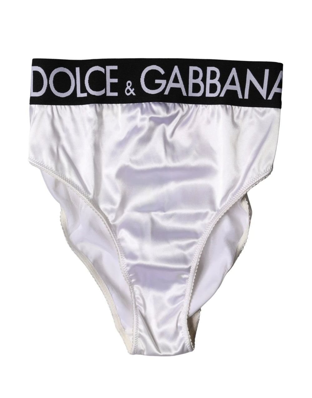 Dolce & Gabbana White Logo Brief High Waist Panty Underwear - IT2 | S