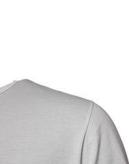 Dolce & Gabbana White Logo Plaque Cotton Crew Neck T-shirt - IT46 | S - T-Shirts