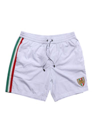 Dolce & Gabbana White Logo Polyester Men Beachwear Swimwear - IT2 | XXS - Swim Boxers