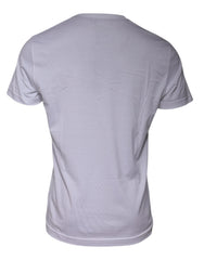 Dolce & Gabbana White Logo Print Cotton Crew Neck T-shirt - IT50 | L - T-Shirts