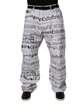 Dolce & Gabbana White Logo Print Straight Men Denim Jeans - IT56 | XXL - Jeans