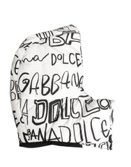 Dolce & Gabbana Valkoinen Logomerkitty Kokopäällysteinen Huivi - Hatut