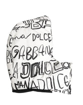 Dolce & Gabbana White Logo Print Whole Head Wrap Capello Hat - Hats