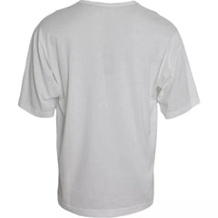 Dolce & Gabbana White Logo Round Neck Short Sleeves T-shirt - IT50 | L - T-Shirts